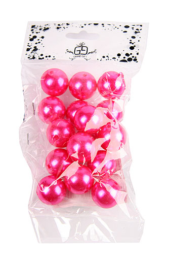 Бусины 200/20-21 шарики перламутров. ярко-розовые