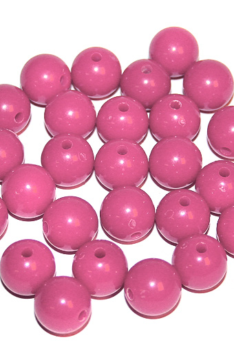 Бусины 114/60 шарики ярко-розовые