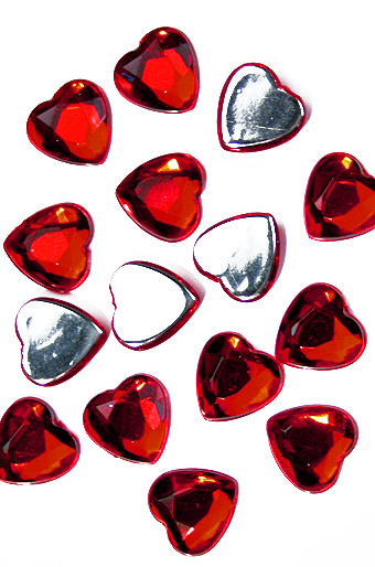 Стразы 408/21 сердца- рубиновые
