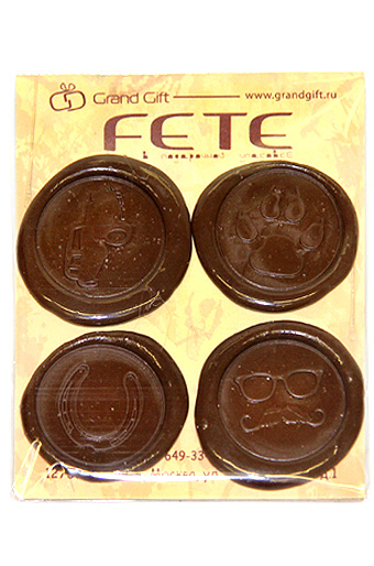 Печать сургучная 04/06-75 наб. из 4 печатей мужские страсти шоколад