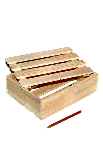 Коробка деревянная 303 прямоуг. с крышкой