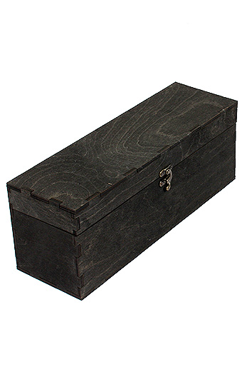 Коробка деревянная 720/05 ларец под бутылку- черный