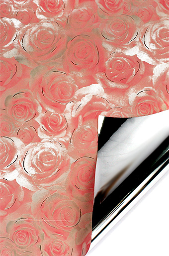 Пленка метал. 42/419-20 розы розовые