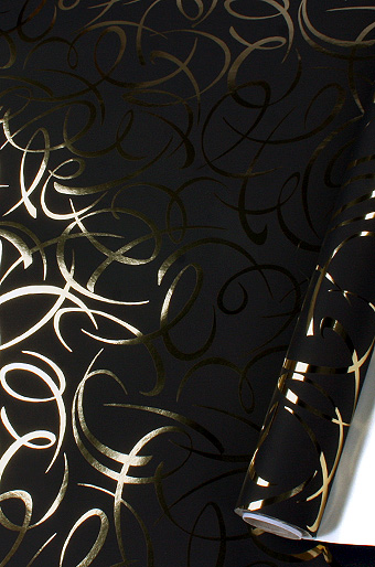 Бумага капелла 31/604-15 метал- серпантин золотой на шоколадном