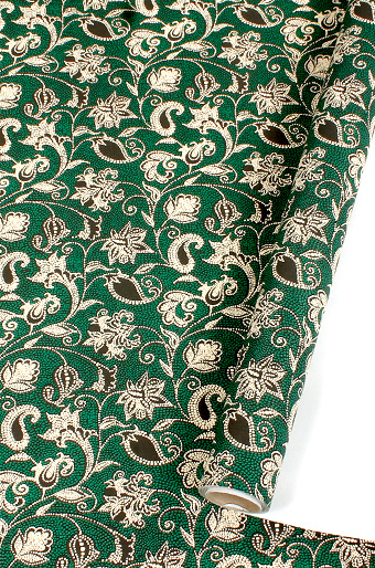 Бумага капелла 41/290-45 цветочные огурцы на зеленом